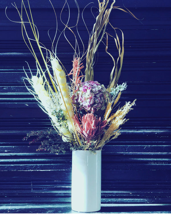 Dried & Faux - White Vase 1