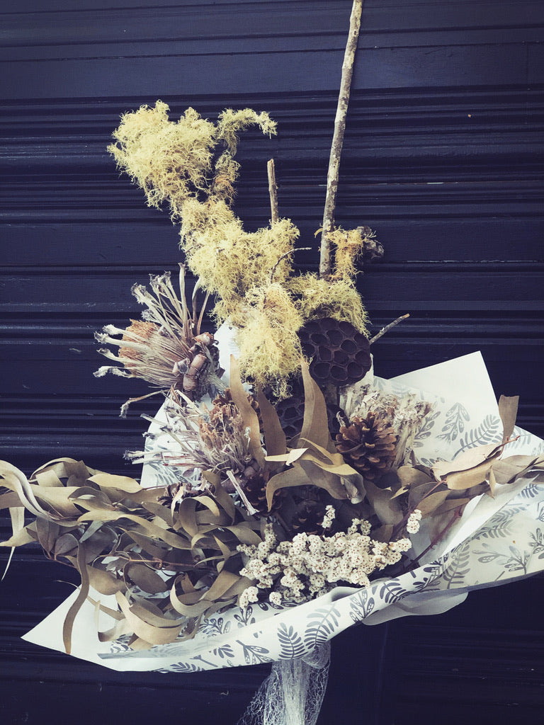 Dried & Faux - Rustic White Bouquet