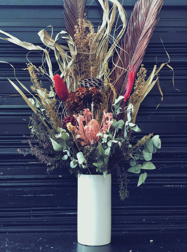 Dried & Faux - White Vase 5