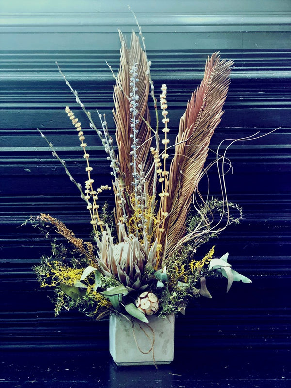 Dried & Faux - Vase Yellow