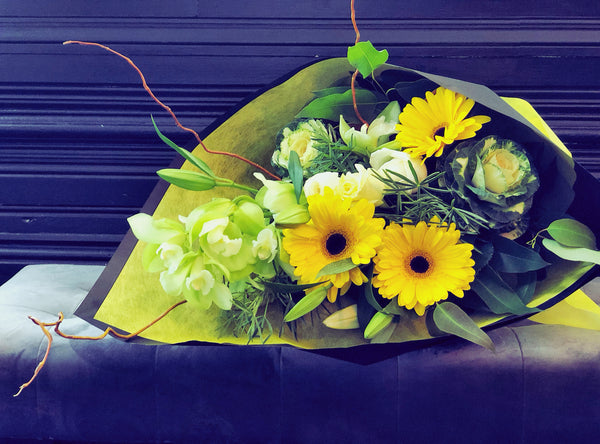 Fresh Flowers Bouquet Vibrant Yellow