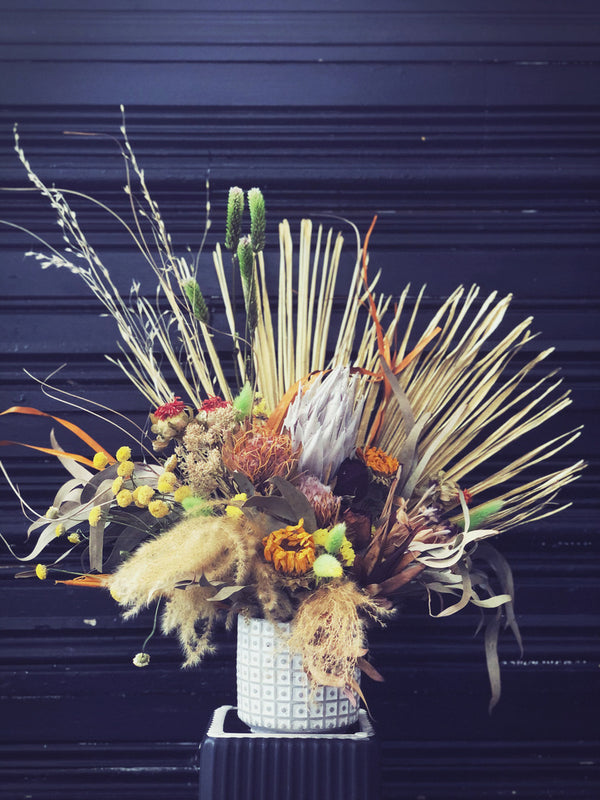 Dried & Faux - Golden Oasis Arrangement