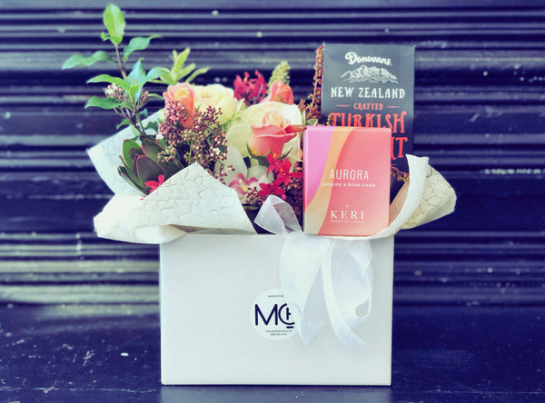 Candle Chocolate Fresh Flowers Gift Box