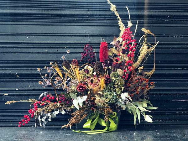Dried & Faux - Vividly Red Arrangement